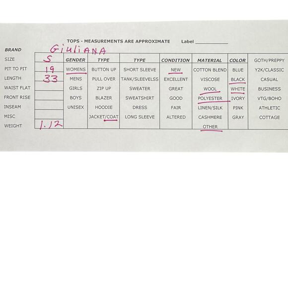 NWT G By Giuliana Bouclé Tweed Black & White Plaid Double Breasted Blazer Size S - Picture 9 of 9